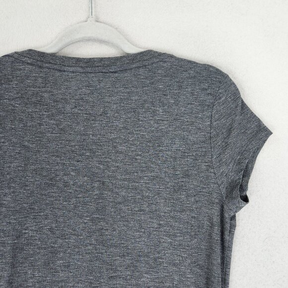Athleta Dress Womens Small Gray Topanga Ruched T Shirt Stretch V Neck Casual - Picture 12 of 12